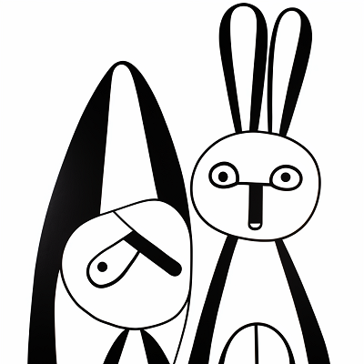 Image For Post Mother and Baby Bunny - Printable Coloring Page