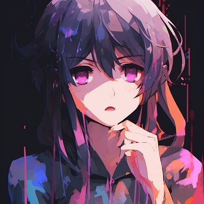 Image For Post | Exaggerated anime figure crying, extreme tears and saturated color palette. why some anime pfp seen as cringe pfp for discord. - [cringe anime pfp](https://hero.page/pfp/cringe-anime-pfp)