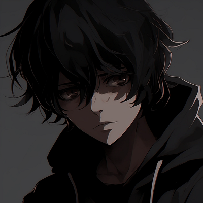 Image For Post | Charcoal-styled anime profile, rich textures and depth in darker tones. aesthetic black pfp anime pfp for discord. - [Black PFP Anime Collections](https://hero.page/pfp/black-pfp-anime-collections)