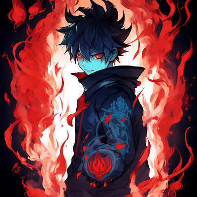 Image For Post | Rin Okumura engulfed in his signature blue flames, vibrant art style and detailed linework popular demon anime pfp pfp for discord. - [Demon Anime PFP](https://hero.page/pfp/demon-anime-pfp)