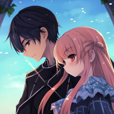 Image For Post | Kirito and Asuna from Sword Art Online, vibrant colors and intricate detailing. compelling anime pfp couple content pfp for discord. - [anime pfp couple optimized search](https://hero.page/pfp/anime-pfp-couple-optimized-search)