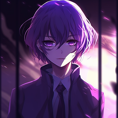 Image For Post | An electrifying anime profile picture glistening in different tones of purple, featuring razor-sharp lines and a bold design. charming purple anime pfp pfp for discord. - [Purple Pfp Anime Collection](https://hero.page/pfp/purple-pfp-anime-collection)