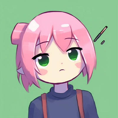 Image For Post | Sakura Haruno in a cheerful stance, bubblegum pink hair and emerald green eyes. cute pfp for school pfp for discord. - [PFP for School Profiles](https://hero.page/pfp/pfp-for-school-profiles)