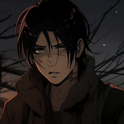 Image For Post | Eren Yeager in a dark, desolate setting, featuring muted colors and stark lines. anime-focused dark aesthetic pfp pfp for discord. - [Dark Aesthetic PFP Collection](https://hero.page/pfp/dark-aesthetic-pfp-collection)