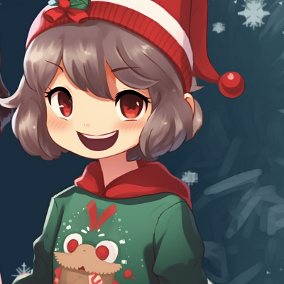 Image For Post | Two anime characters in matching Christmas sweaters, bright reds and greens. cute christmas matching pfp designs pfp for discord. - [christmas matching pfp, aesthetic matching pfp ideas](https://hero.page/pfp/christmas-matching-pfp-aesthetic-matching-pfp-ideas)