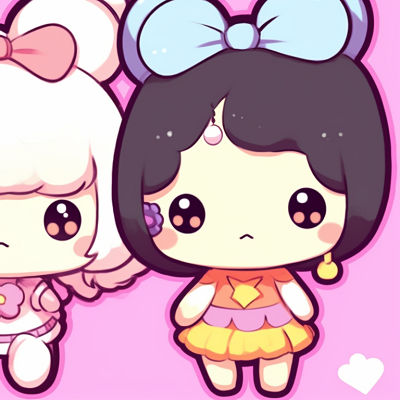 Image For Post | Studio style Sanrio characters, block colors and sharp lines. colorful matching sanrio pfp pfp for discord. - [matching sanrio pfp, aesthetic matching pfp ideas](https://hero.page/pfp/matching-sanrio-pfp-aesthetic-matching-pfp-ideas)