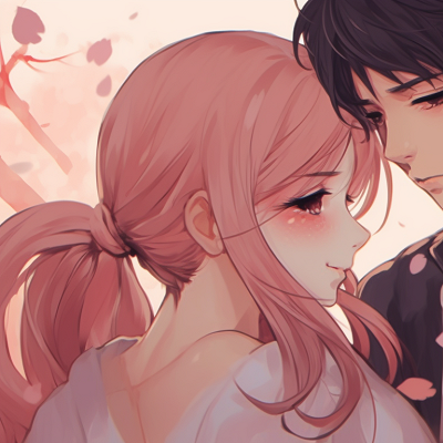 Image For Post | Pair sitting back-to-back in tranquil setting, with desaturated colors and subtle shading. anime couples matching pfp for lovebirds pfp for discord. - [anime couples matching pfp, aesthetic matching pfp ideas](https://hero.page/pfp/anime-couples-matching-pfp-aesthetic-matching-pfp-ideas)