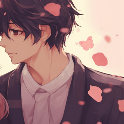 Image For Post | Two characters side-by-side, soft pastel colors and a shower of cherry blossom petals. anime matching pfp romantic couple pfp for discord. - [anime matching pfp couple, aesthetic matching pfp ideas](https://hero.page/pfp/anime-matching-pfp-couple-aesthetic-matching-pfp-ideas)
