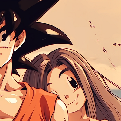 Image For Post | Close up of Goku and Chichi, big expressive eyes and painted in soft colors. goku and chichi love moments pfp for discord. - [goku and chichi matching pfp, aesthetic matching pfp ideas](https://hero.page/pfp/goku-and-chichi-matching-pfp-aesthetic-matching-pfp-ideas)