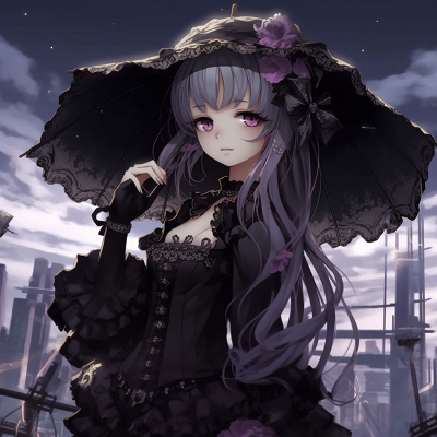 Image For Post Intricate Gothic Parasol - enthralling gothic anime pfp