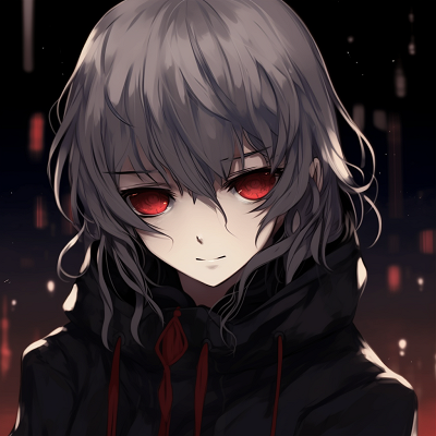 Image For Post | Vampire anime boy showcasing gothic style, deep red eyes and fangs with a bold red motif. ultimate gothic anime boy pfp - [Gothic Anime PFP Gallery](https://hero.page/pfp/gothic-anime-pfp-gallery)