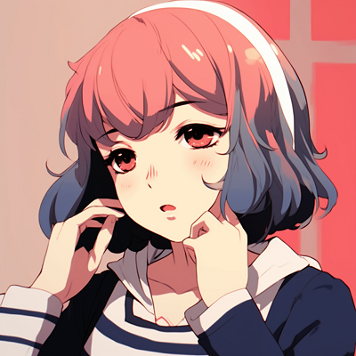 Image For Post | Retro-themed Anime girl, stylized with bold lines and vintage colors. anime girl pfp gif collection - [anime pfp gif](https://hero.page/pfp/anime-pfp-gif)