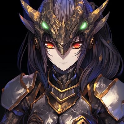 Image For Post | Dragon guardian character against a mountainous backdrop, dark contrasting lines and detailed backgrounds. 512x512 anime pfp fantasy - [512x512 Anime pfp Collection](https://hero.page/pfp/512x512-anime-pfp-collection)