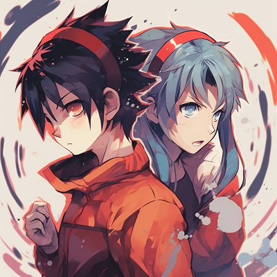 Image For Post | Anime profile picture of Naruto and Sasuke, focused attention on the characters and rich color palette. unforgettable matching anime pfp for friends - [matching pfp for 2 friends anime](https://hero.page/pfp/matching-pfp-for-2-friends-anime)