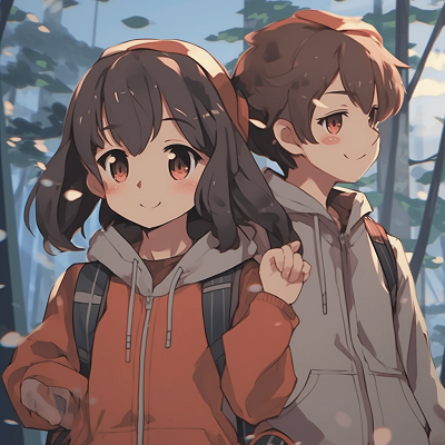 Image For Post | Animated companions traveling together, rich colors and intensive linework. friends anime matching pfp: boy and girl - [matching pfp for 2 friends anime](https://hero.page/pfp/matching-pfp-for-2-friends-anime)