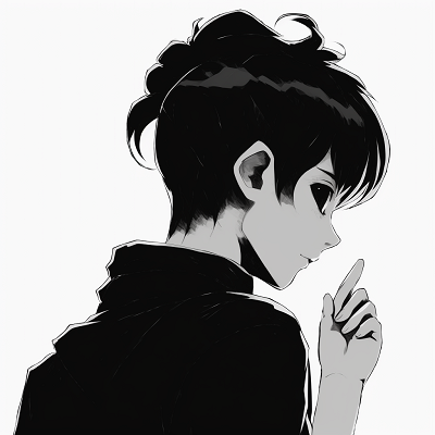 Image For Post | Gritty black and white anime male, using detailed and rough textures to enhance character's rugged appeal. anime profile picture black and white male - [Anime Profile Picture Black and White](https://hero.page/pfp/anime-profile-picture-black-and-white)