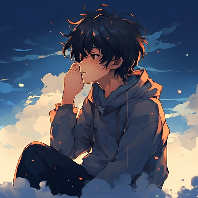 Image For Post | Anime profile picture of a cool boy against a serene cityscape twilight, rendered in beautiful digital art. chill anime pfp for boys - [Chill Anime PFP Universe](https://hero.page/pfp/chill-anime-pfp-universe)