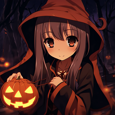 Image For Post | Anime character wearing a witch costume, with detailed robe and hat, in a Halloween backdrop. anime halloween pfp unison - [Anime Halloween PFP Collections](https://hero.page/pfp/anime-halloween-pfp-collections)