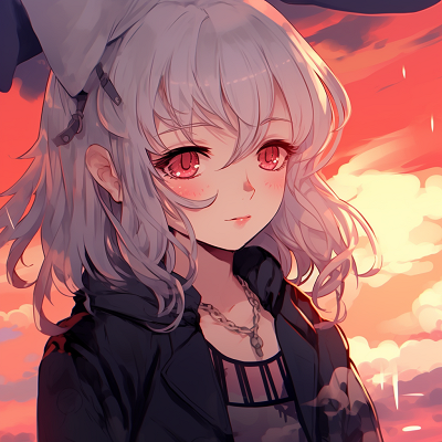 Image For Post | Anime girl contemplating at dusk high color contrast and expressive eyes. anime girl pfp mood anime pfp - [Anime girl pfp](https://hero.page/pfp/anime-girl-pfp)