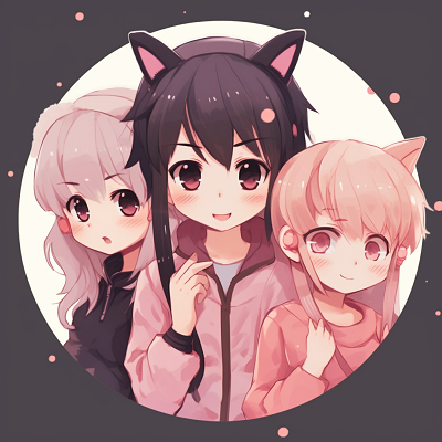 Image For Post | Laughing anime character trio, warm expressions and bright colors. anime 3 matching pfp cute edition - [Anime 3 Matching Pfp Top Picks](https://hero.page/pfp/anime-3-matching-pfp-top-picks)