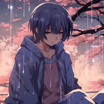 Image For Post | Anime character on a rainy day, palette of blues and combined with detailed raindrops patterns to indicate a sad mood. anime sad aesthetic pfp - [Anime Sad Pfp Central](https://hero.page/pfp/anime-sad-pfp-central)