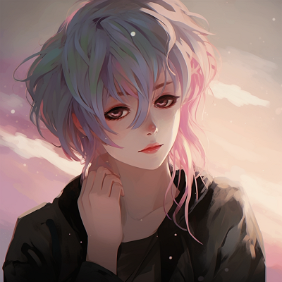 Image For Post | Anime girl with multicolored hair, pastel tones and soft shading. unique aesthetic anime pfp - [Aesthetic PFP Anime Collection](https://hero.page/pfp/aesthetic-pfp-anime-collection)