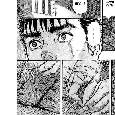 Image For Post | Aesthetic anime & manga PFP for discord, Berserk, Spring Flowers of Distant Days, Part 2 - 329, Page 6, Chapter 329. 1:1 square ratio. Aesthetic pfps dark, color & black and white. - [Anime Manga PFPs Berserk, Chapters 292](https://hero.page/pfp/anime-manga-pfps-berserk-chapters-292-341-aesthetic-pfps)