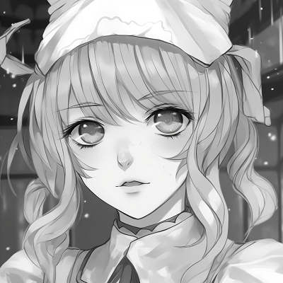 Image For Post | Anime maid in a monochrome scheme, using sharp contrasts and defined lines. creative white anime pfp ideas - [White Anime PFP](https://hero.page/pfp/white-anime-pfp)