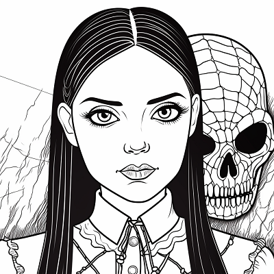 Image For Post Wednesday Addams with Pugsley Addams - Wallpaper