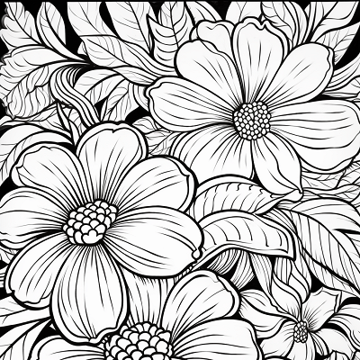 Image For Post Detailed Flower Mosaic - Printable Coloring Page