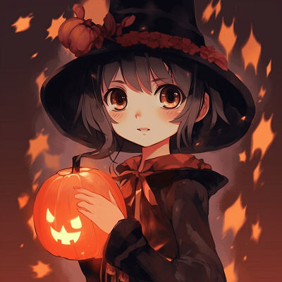 Image For Post | Anime art of a child girl dressed as a witch, with soft colors and detailed shading. adorable halloween anime pfp - [Halloween Anime PFP Collection](https://hero.page/pfp/halloween-anime-pfp-collection)