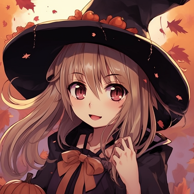 Image For Post | Close-up of an anime witch, focusing on the soft shading and vibrant Halloween colors. adorable anime halloween pfp - [Anime Halloween PFP Collections](https://hero.page/pfp/anime-halloween-pfp-collections)