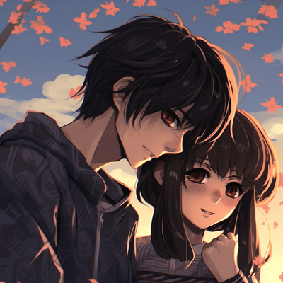 Image For Post | Eren and Mikasa in a moment of calm, muted colors and fluid design. curated collection of distinctive matching anime pfp for couples - [Boosted Selection of Matching Anime PFP for Couples](https://hero.page/pfp/boosted-selection-of-matching-anime-pfp-for-couples)