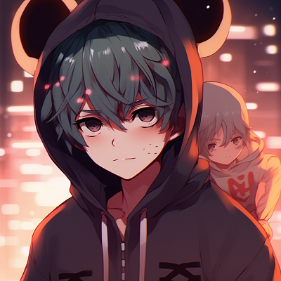 Image For Post | Profile view of a hooded anime boy, precise line work and cool tones. anime 3 matching pfp for boys - [Anime 3 Matching Pfp Top Picks](https://hero.page/pfp/anime-3-matching-pfp-top-picks)