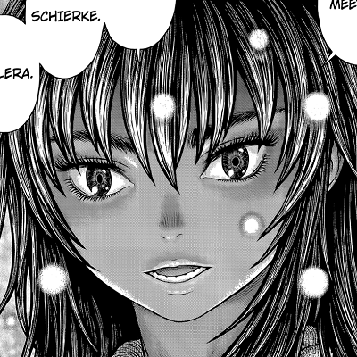 Image For Post | Aesthetic anime & manga PFP for discord, Berserk, Beneath Sun-Dappled Trees - 355, Page 4, Chapter 355. 1:1 square ratio. Aesthetic pfps dark, color & black and white. - [Anime Manga PFPs Berserk, Chapters 342](https://hero.page/pfp/anime-manga-pfps-berserk-chapters-342-374-aesthetic-pfps)