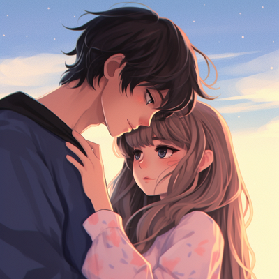 Image For Post | A scene of a sweet anime couple in a heartfelt embrace, soft pastel colors. adorable couple anime pfp - [Couple Anime PFP Themes](https://hero.page/pfp/couple-anime-pfp-themes)
