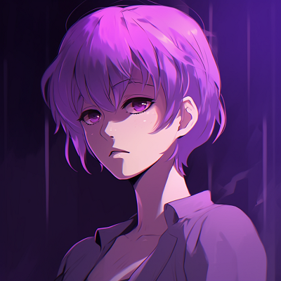 Image For Post | Close-up image of a purple-haired anime girl, showcasing detailed eye art with hints of purple. high-rated purple anime pfps - [Expert Purple Anime PFP](https://hero.page/pfp/expert-purple-anime-pfp)
