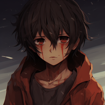 Image For Post | Anime boy lost in thought, expressive eyes and contrast of cool and warm tones. sad pfp anime boy characters - [Sad PFP Anime](https://hero.page/pfp/sad-pfp-anime)