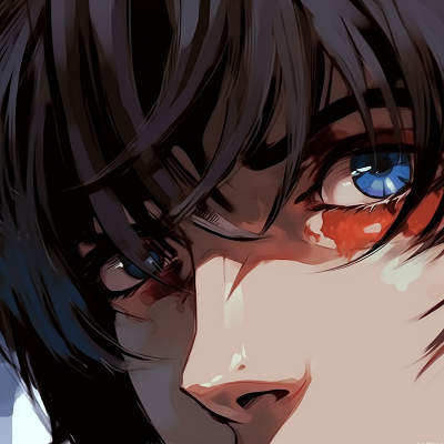 Image For Post | Profile shot of a brooding anime male, focusing on the intense eyes designed with dark hues and sharp contrasts. pfp anime eyes male art - [Anime Eyes PFP Mastery](https://hero.page/pfp/anime-eyes-pfp-mastery)