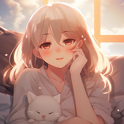 Image For Post | Anime girl with floating lanterns, filled with vibrant lights and peaceful ambiance. relaxing cute pfp anime - [cute pfp anime](https://hero.page/pfp/cute-pfp-anime)