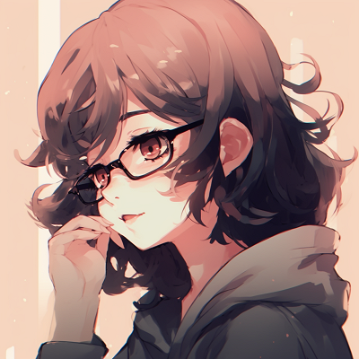 Image For Post | Close-up of an anime girl with glasses showing her glossy eyes, detailed linework and softer hues. anime pfp aesthetic icons anime pfp - [pfp anime](https://hero.page/pfp/pfp-anime)