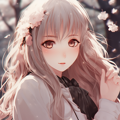 Image For Post | Profile picture of an anime girl under cherry blossoms, detailed line art and soft pastel colors. anime pfp girl in aesthetic artHD, free download - [Anime PFP Girl](https://hero.page/pfp/anime-pfp-girl)