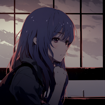 Image For Post | A lonely anime girl staring out a window, rendered in melancholic colors. depressed anime girl pfp wallpaper pfp for discord. - [depressed anime girl pfp](https://hero.page/pfp/depressed-anime-girl-pfp)