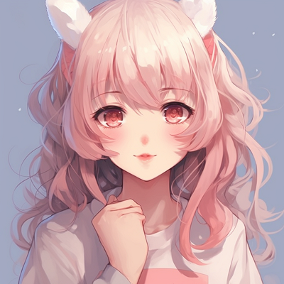 Image For Post Girl with Cat Ears - aesthetic anime pfp cute