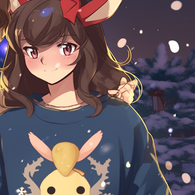Image For Post | Two characters in matching Christmas sweaters, pastel hues with a soft, cozy background. animated christmas matching pfp pfp for discord. - [christmas matching pfp, aesthetic matching pfp ideas](https://hero.page/pfp/christmas-matching-pfp-aesthetic-matching-pfp-ideas)