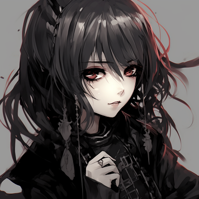 Image For Post | Goth Anime Girl PFP, monochrome styling with dominant black and white hues. stylish goth anime girl pfp pfp for discord. - [Goth Anime Girl PFP](https://hero.page/pfp/goth-anime-girl-pfp)