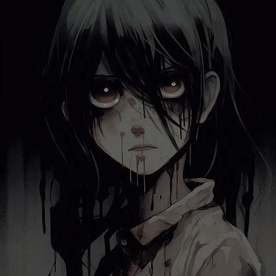 Image For Post | A ghastly anime character profile, etched with creepy details and splashes of blood-red. creepy scary anime pfp pfp for discord. - [Scary Anime PFP Collection](https://hero.page/pfp/scary-anime-pfp-collection)