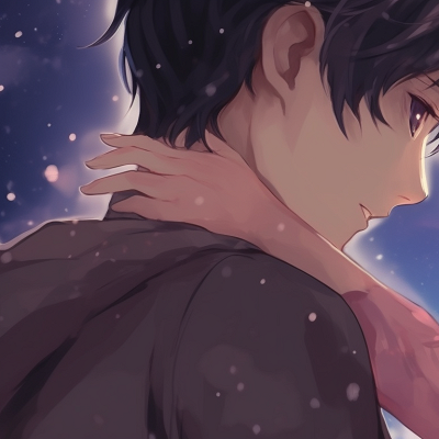 Image For Post | Two characters with starry background, embracing, with soft colors and fluid lines romantic matching anime pfp pfp for discord. - [matching anime pfp, aesthetic matching pfp ideas](https://hero.page/pfp/matching-anime-pfp-aesthetic-matching-pfp-ideas)