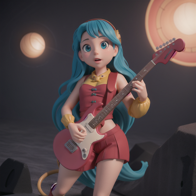 Image For Post Anime, telescope, holodeck, electric guitar, mermaid, dwarf, HD, 4K, AI Generated Art