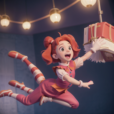 Image For Post Anime, circus, book, dog, singing, jumping, HD, 4K, AI Generated Art